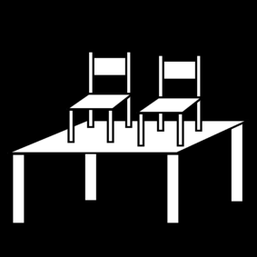 put the chairs on the table